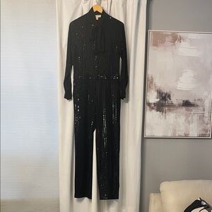 MICHAEL Michael Kors Black Sequin Jumpsuit